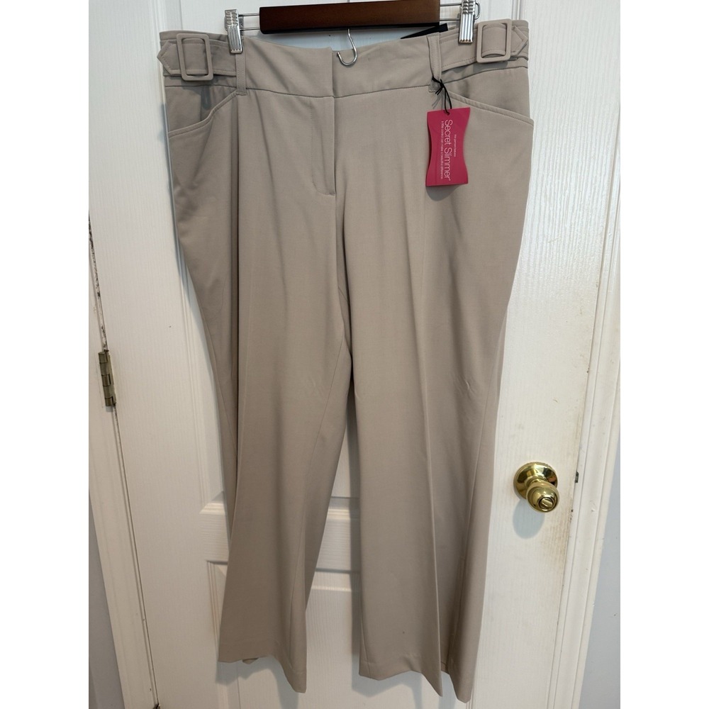 Lane‎ Bryant Pants Khaki Tan Secret Slimmer Panel Dress  Size 18P Career NWT
